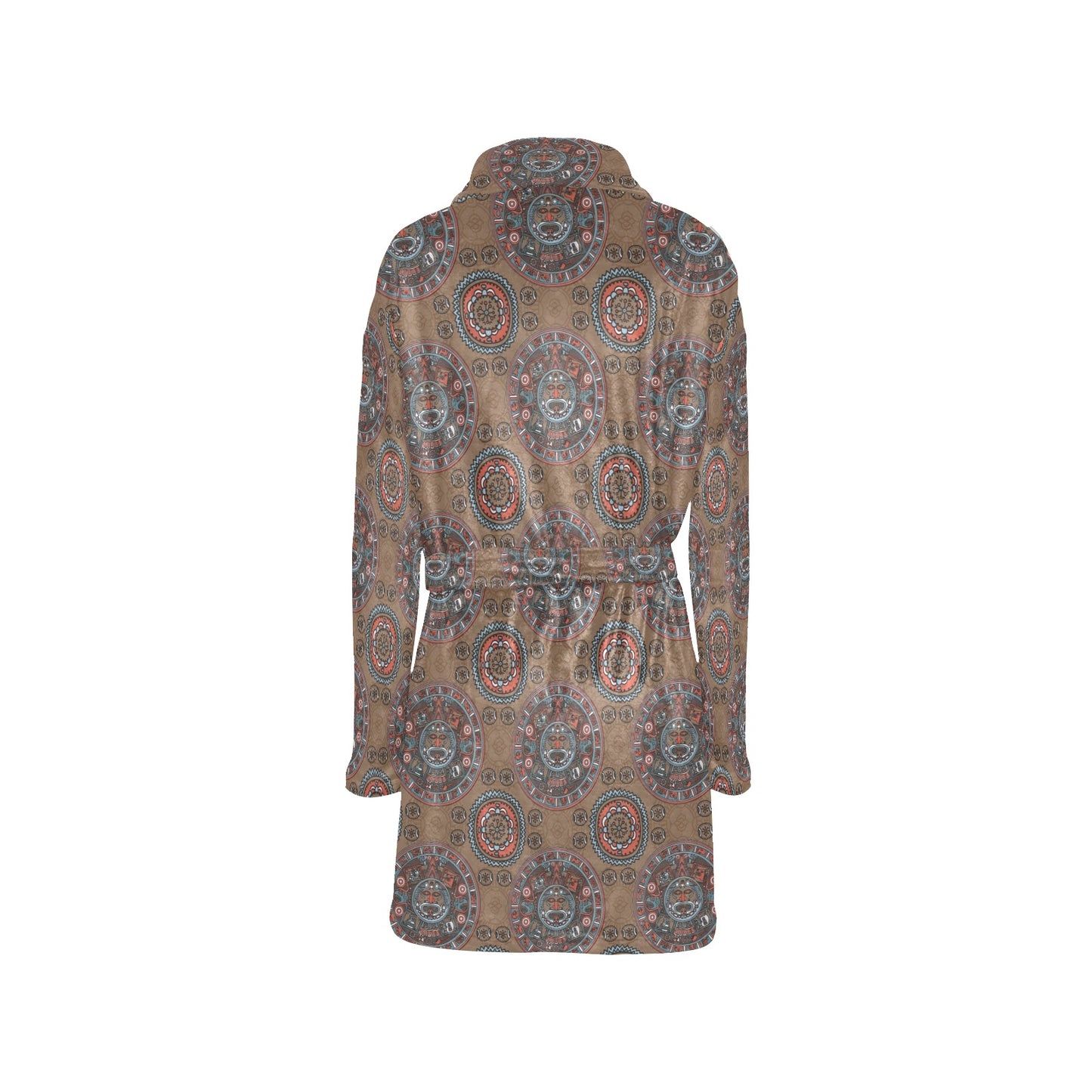 Calendar Aztec Pattern Print Design 03 Women's Fleece Robe