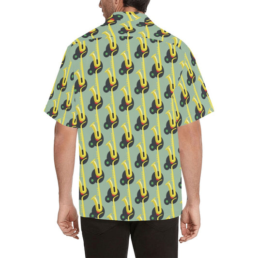 Saxophone Print Design LKS405 Men's Men's Hawaiian Shirt