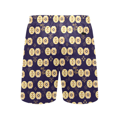 Sakura Print Design LKS303 Men's Swim Trunks Beach Shorts