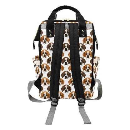 St Bernards Print Design LKS301 Diaper Bag Backpack