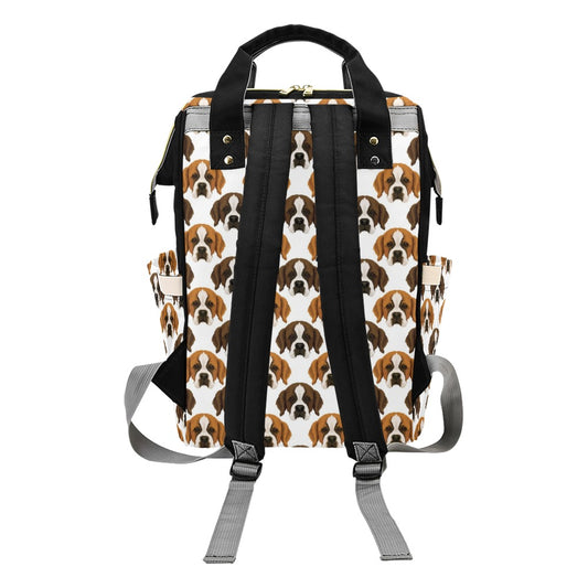 St Bernards Print Design LKS301 Diaper Bag Backpack
