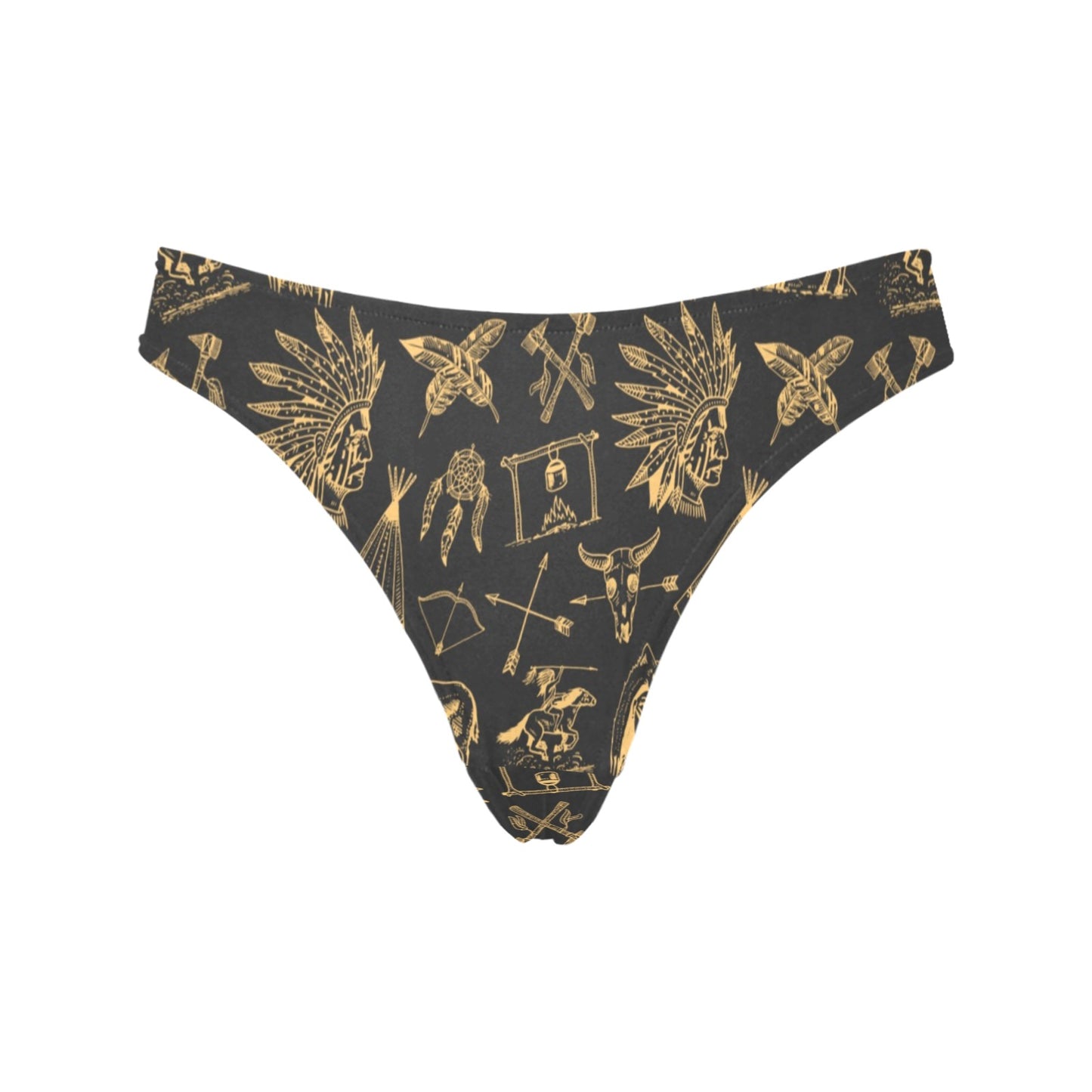 American indian Gold Style Women's Thongs