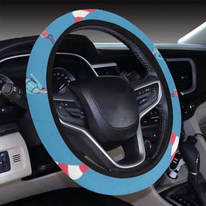 Skydiver Print Design LKS306 Steering Wheel Cover with Elastic Edge