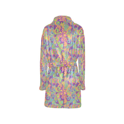 Trippy Print Design LKS306 Women's Fleece Robe