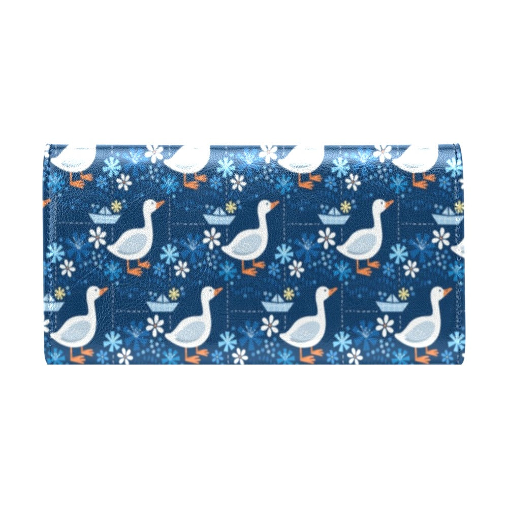 Goose Print Design LKS405 Women's Trifold Wallet