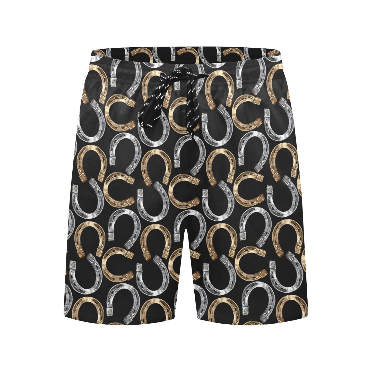 Horseshoe Print Design LKS305 Men's Swim Trunks Beach Shorts