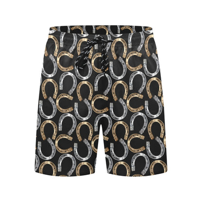 Horseshoe Print Design LKS305 Men's Swim Trunks Beach Shorts