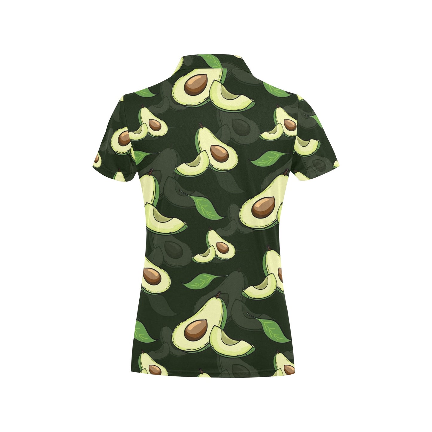 Avocado Pattern Print Design AC07 Women's Polo Shirt