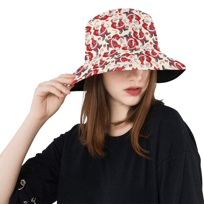Santa Christmas Themed Print Design LKS302 Unisex Bucket Hat