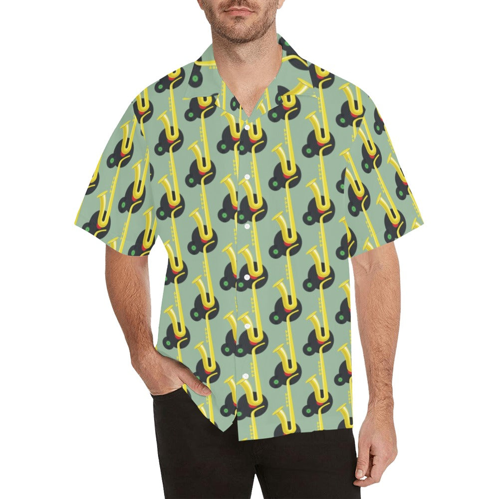 Saxophone Print Design LKS405 Men's Men's Hawaiian Shirt