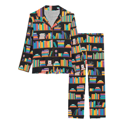 Book Pattern Print Design 05 Women's Long Pajama Set