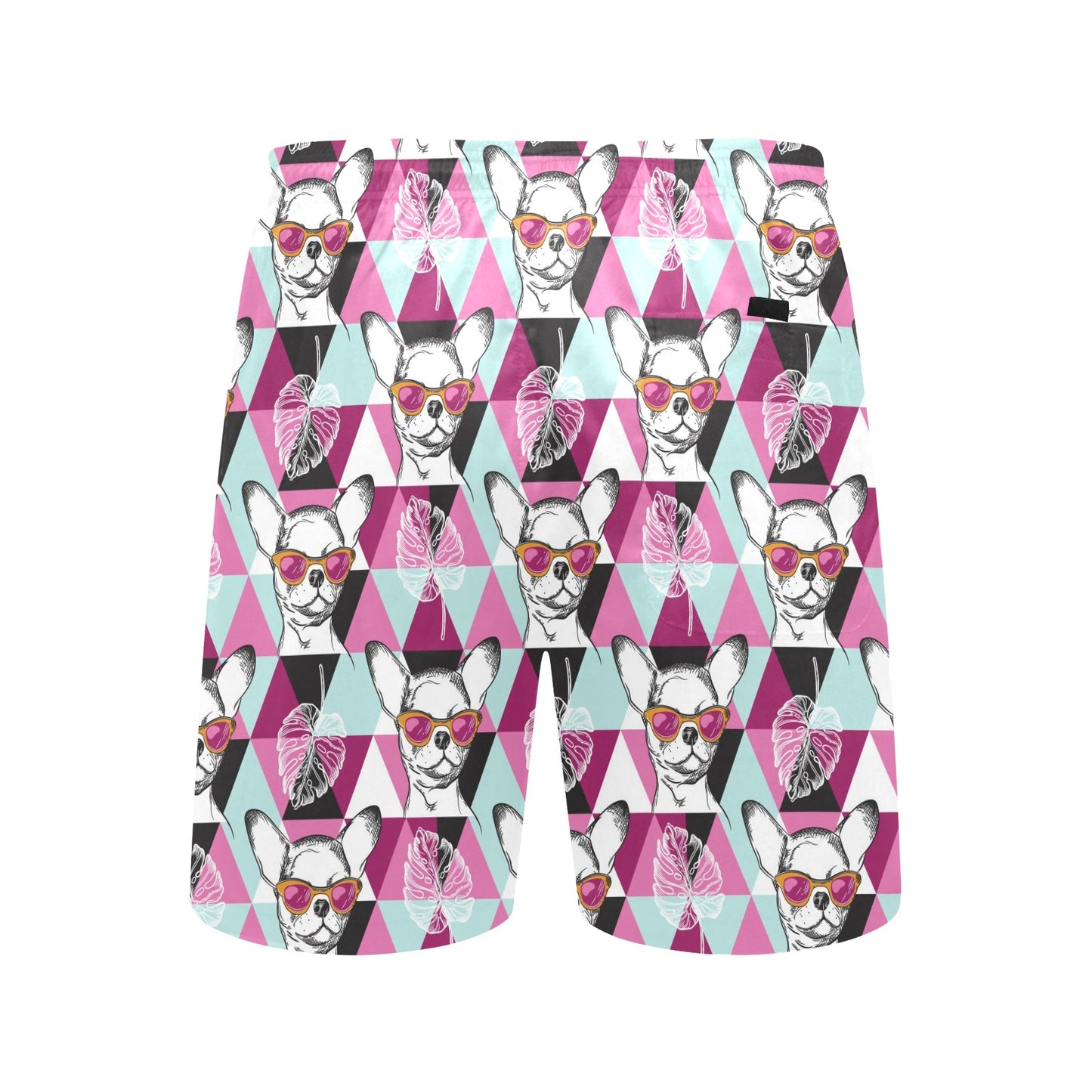 Chihuahua Cute Triangle Pattern Men's Swim Trunks Beach Shorts