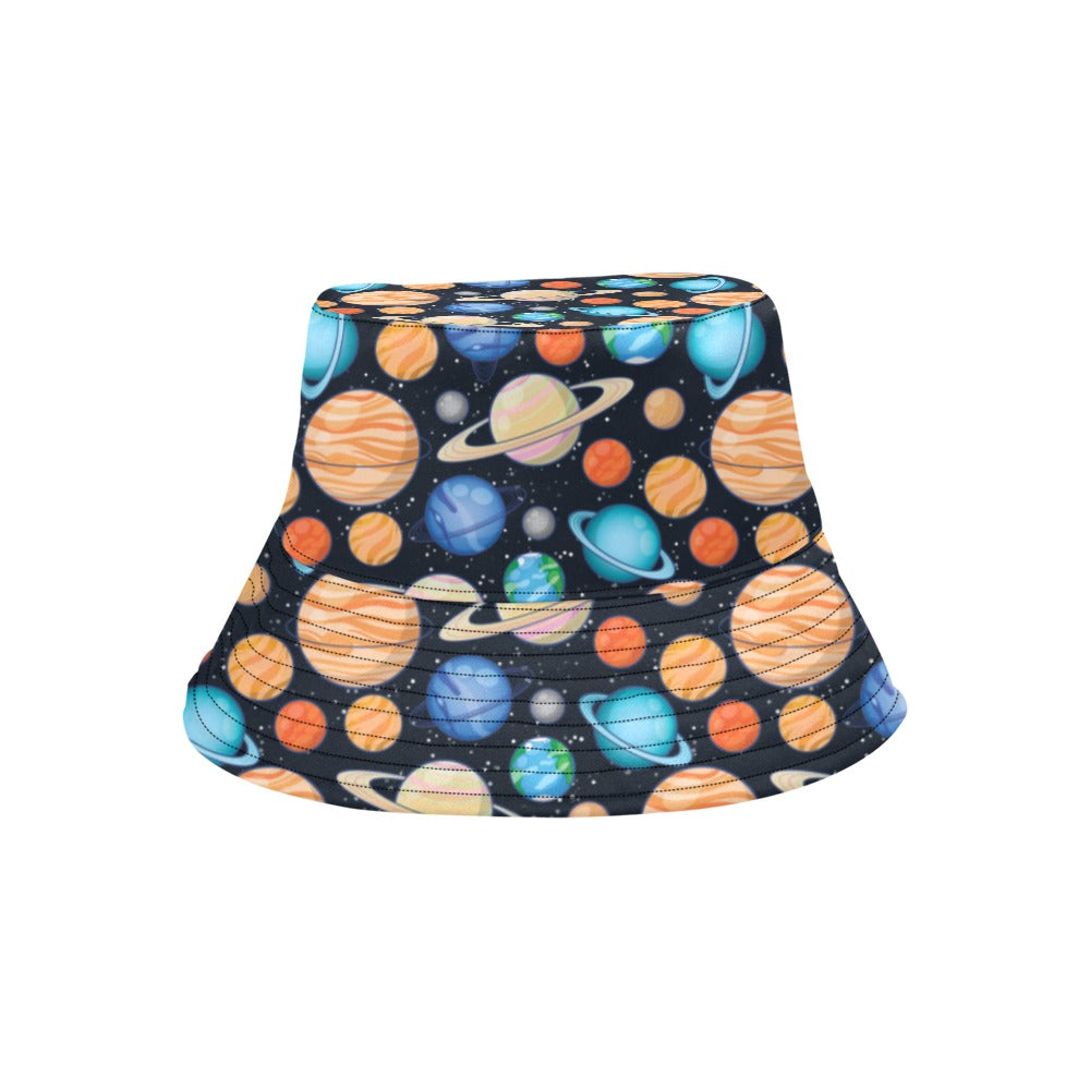 Planet Colorful Print Design LKS301 Unisex Bucket Hat