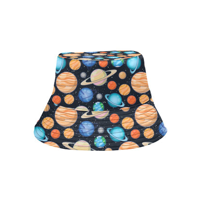 Planet Colorful Print Design LKS301 Unisex Bucket Hat