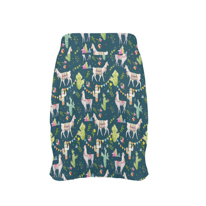 Llama with Cactus Design Print 17" Golf & Pickleball Skort with Pockets
