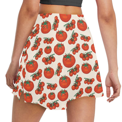 Tomato Print Design LKS302 17" Golf & Pickleball Skort with Pockets