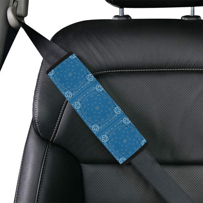 Bandana Blue Print Design LKS301 Car Seat Belt Cover