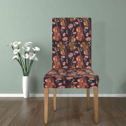 Violin Print Design LKS402 Dining Chair Slipcover