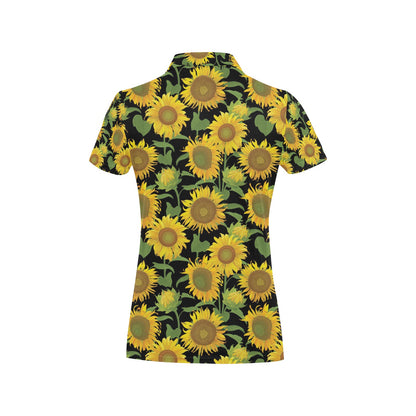 Sunflower Print Design LKS302 Women's Polo Shirt