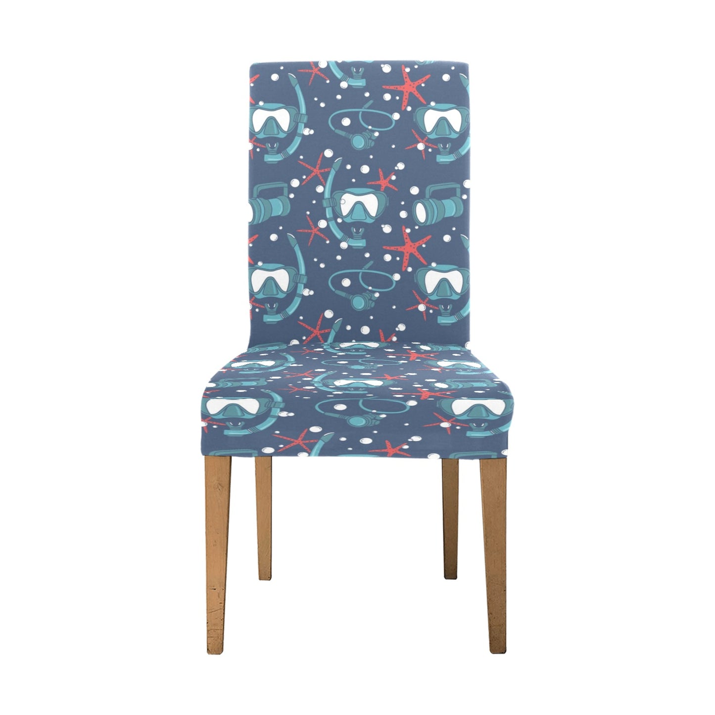 Scuba Equipment Print Design LKS302 Dining Chair Slipcover