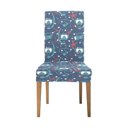 Scuba Equipment Print Design LKS302 Dining Chair Slipcover