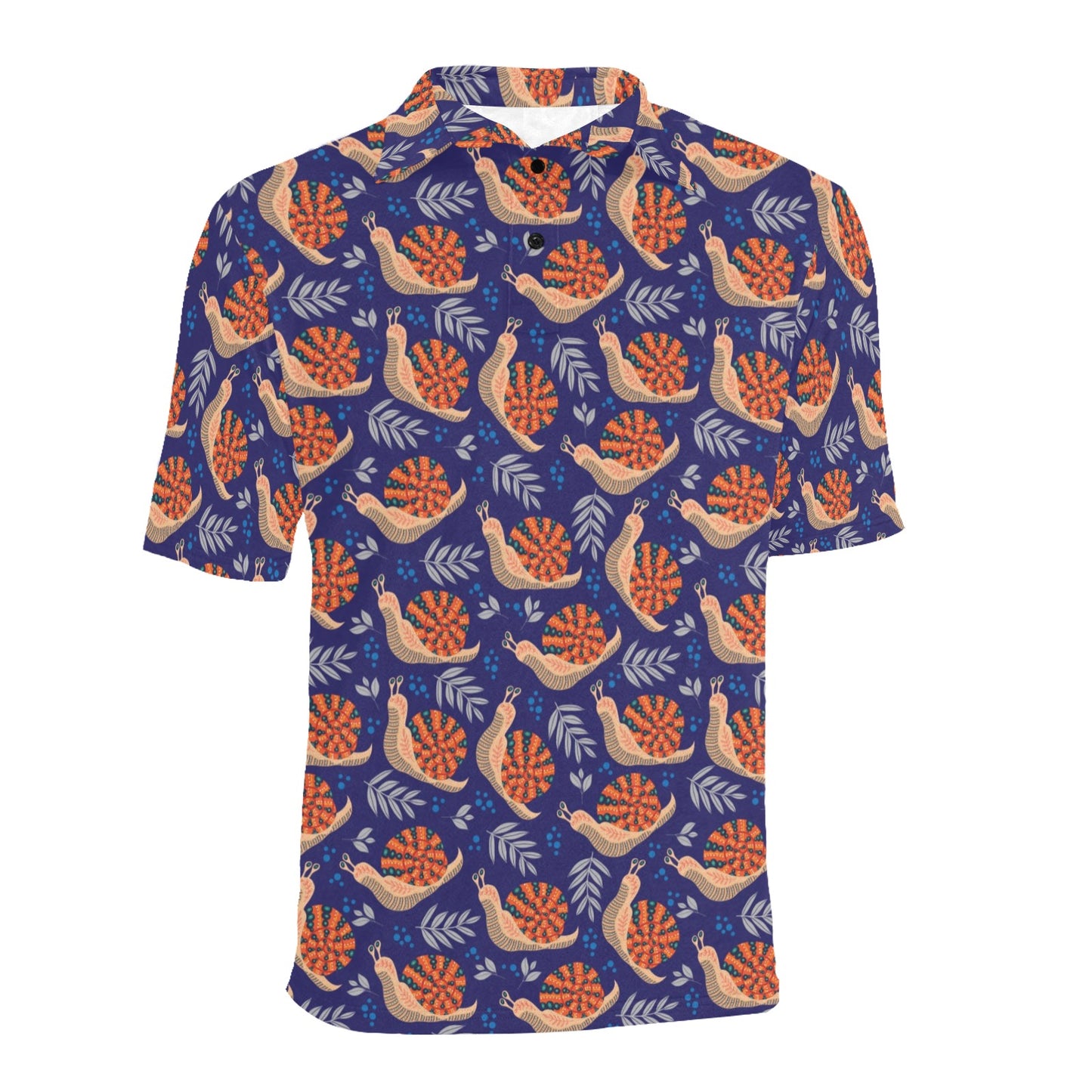 Snail Print Design LKS401 Men Polo Shirt