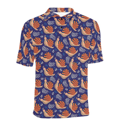 Snail Print Design LKS401 Men Polo Shirt