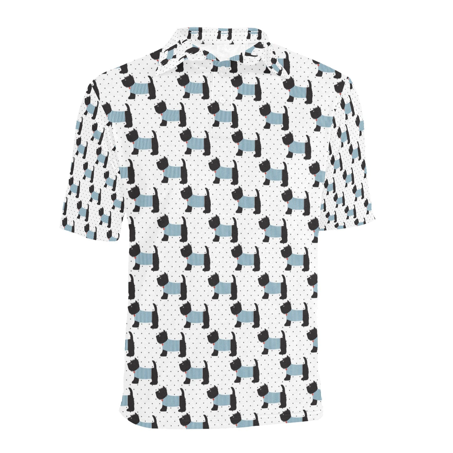 Scottish Terriers Print Design LKS3012 Men Polo Shirt