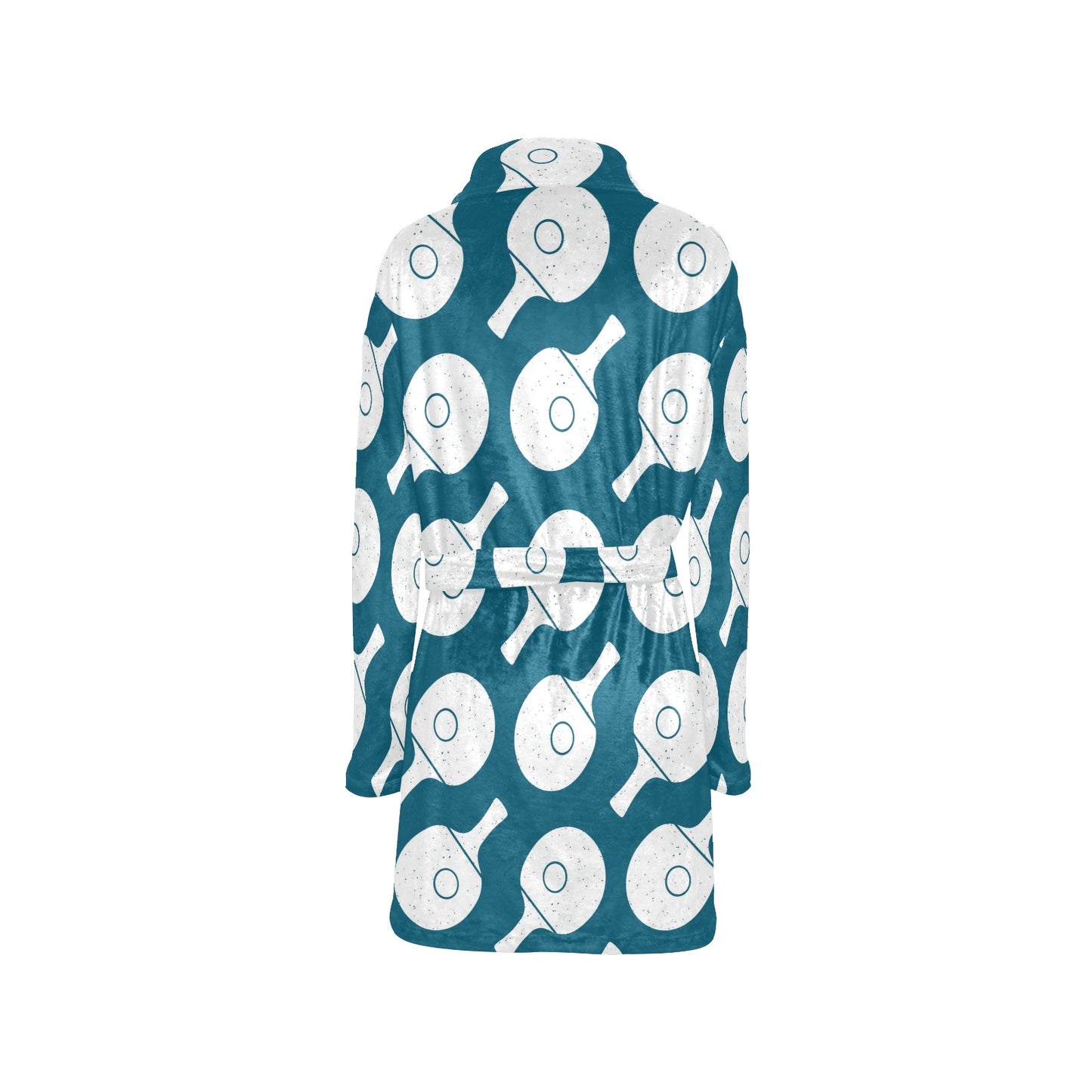 Ping Pong Pattern Print Design A02 Women's Fleece Robe