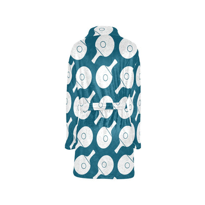 Ping Pong Pattern Print Design A02 Women's Fleece Robe