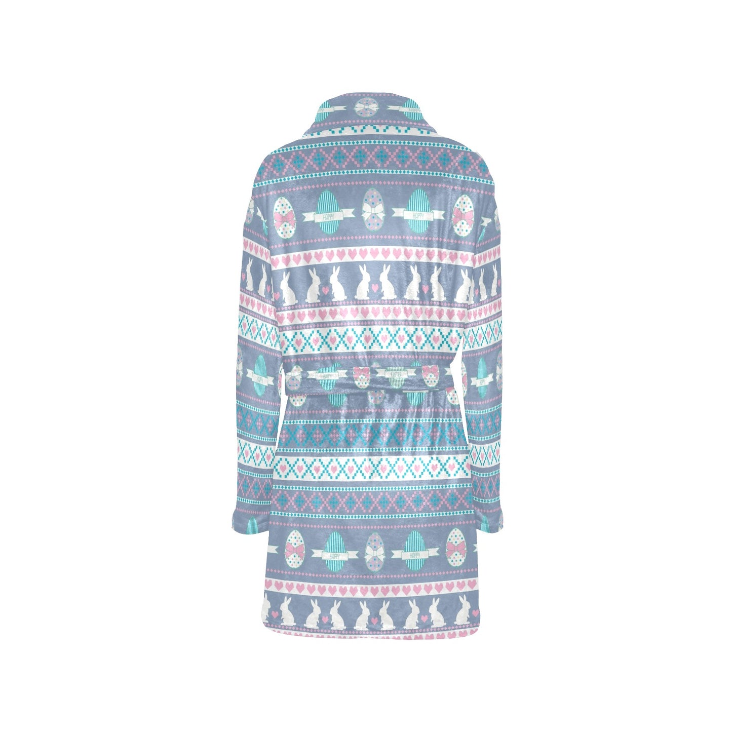 Easter Eggs Pattern Print Design RB013 Women's Fleece Robe