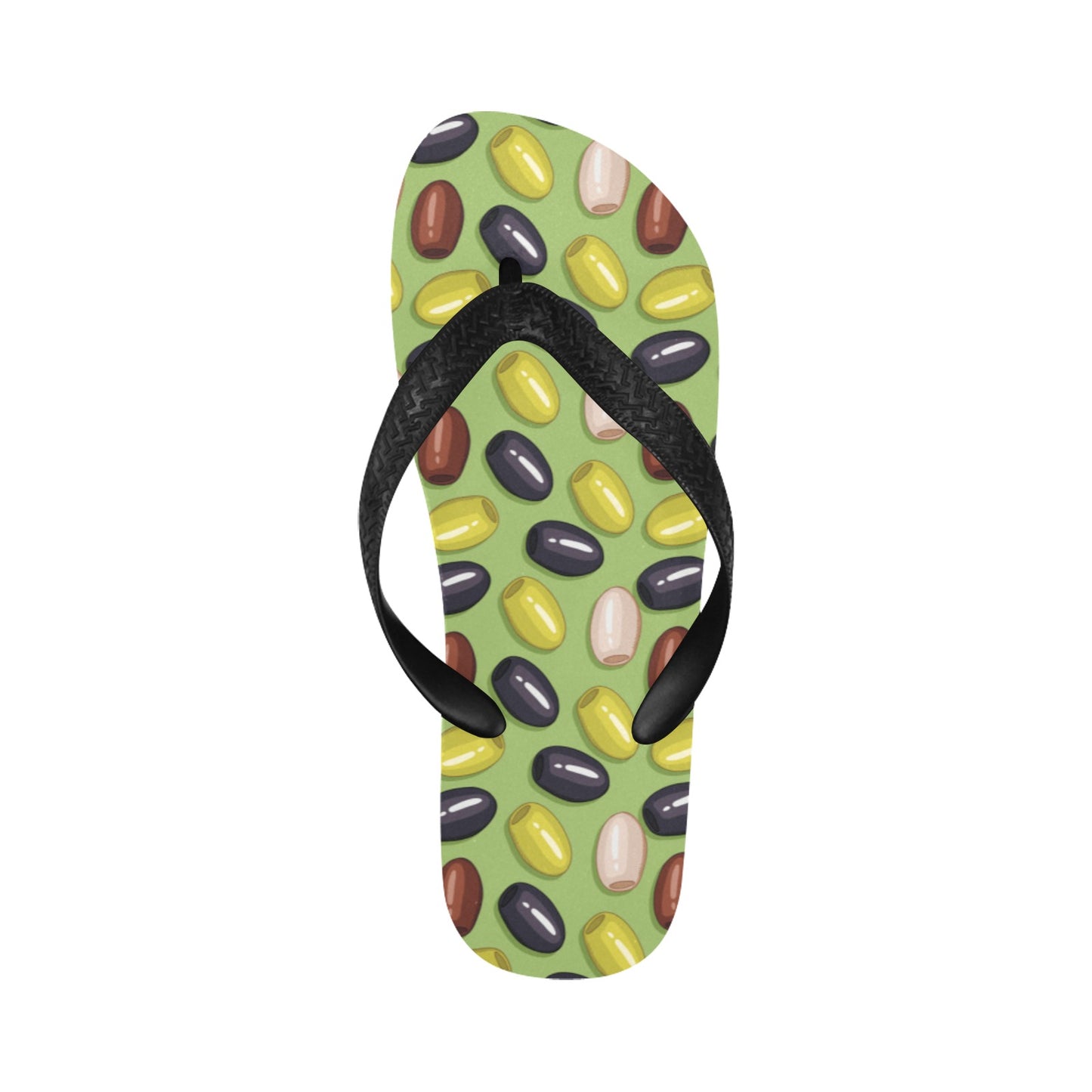 Olive Print Design LKS301 Flip Flops