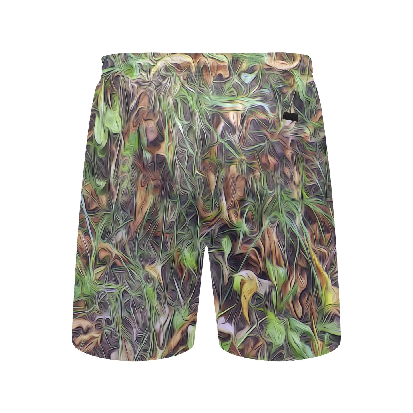 Camouflage Realistic Tree Print Men's Swim Trunks Beach Shorts