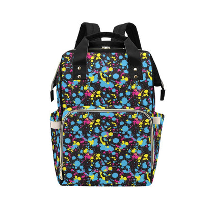 Splatter Colorful Print Design LKS301 Diaper Bag Backpack