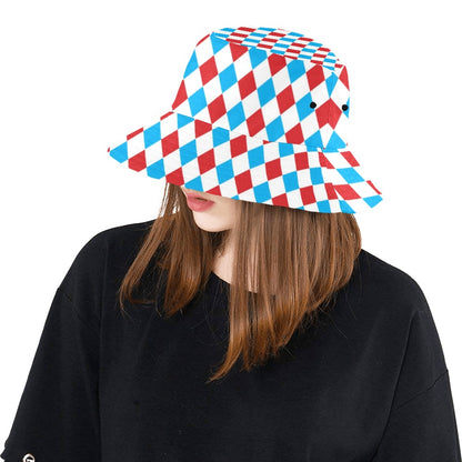 Harlequin Print Design LKS402 Unisex Bucket Hat
