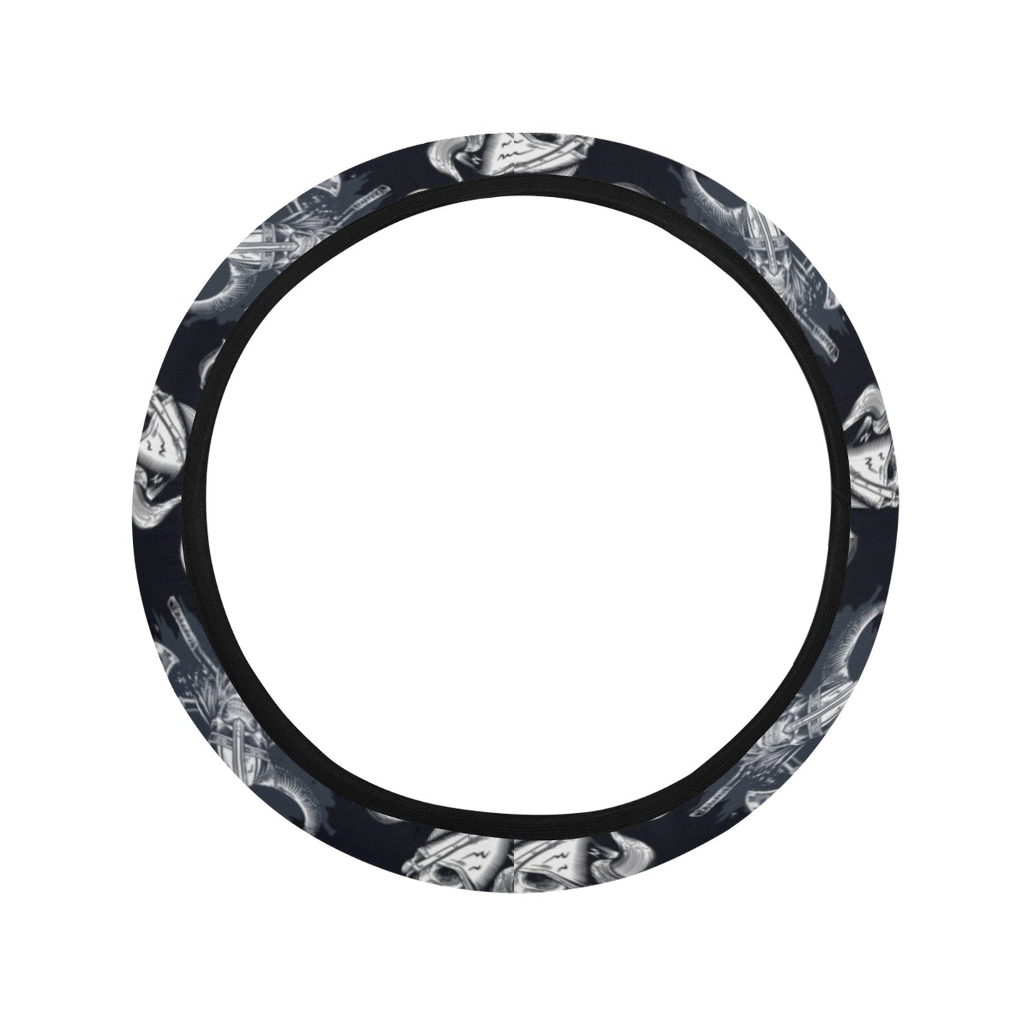 Vikings Print Design LKS304 Steering Wheel Cover with Elastic Edge