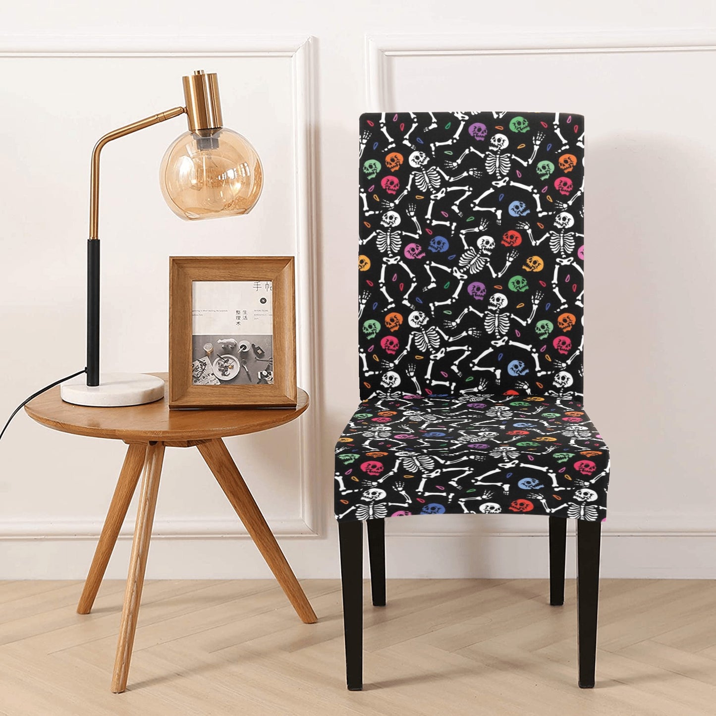 Skeleton Print Design LKS307 Dining Chair Slipcover
