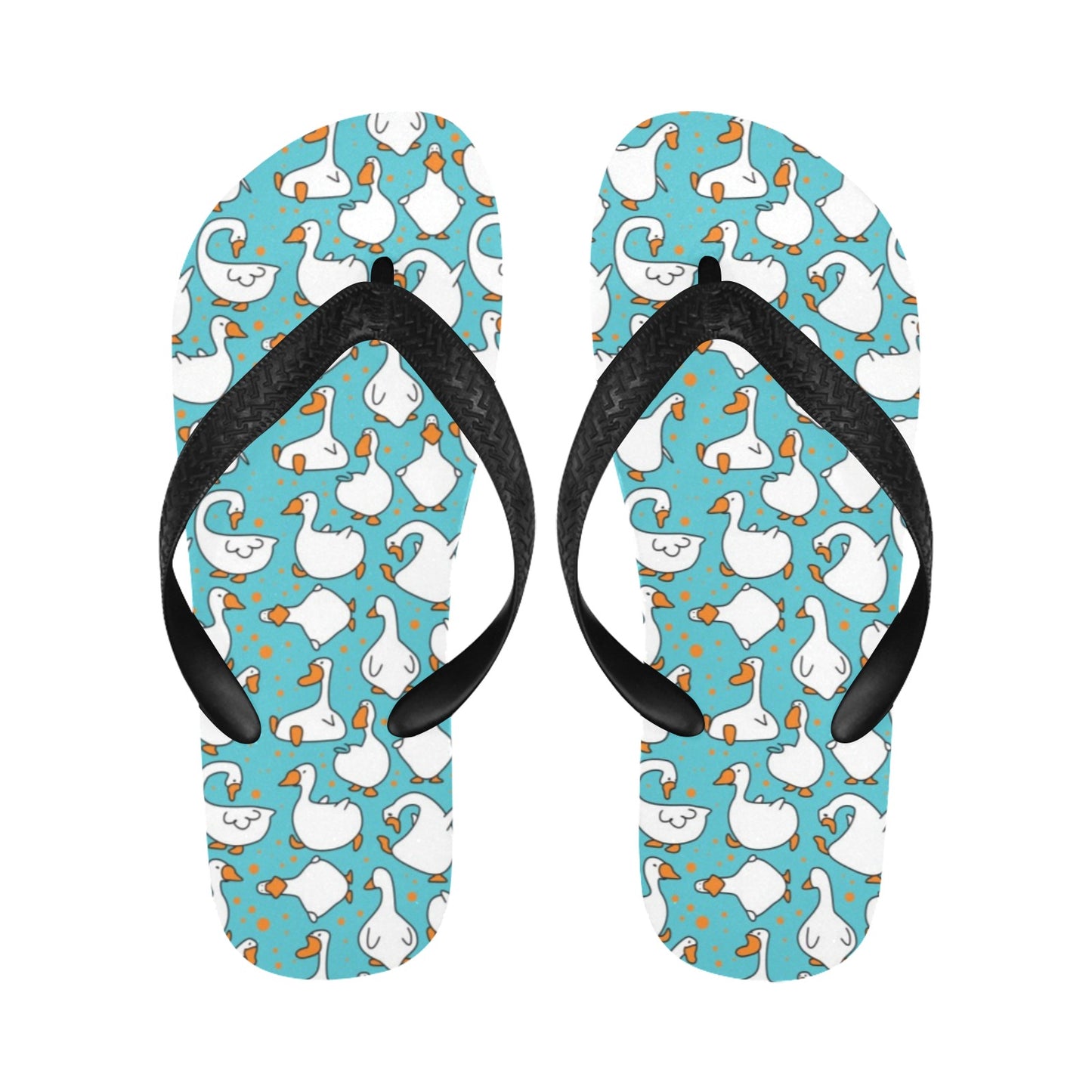 Goose Print Design LKS403 Flip Flops