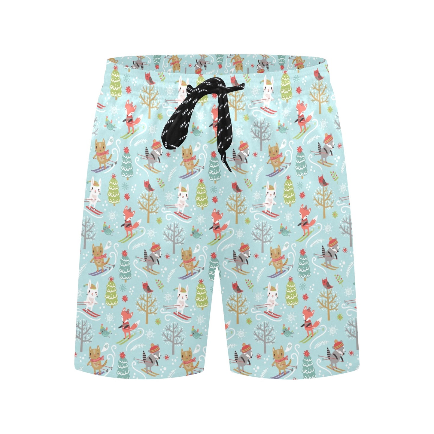 Ski Fox Cute Print Design LKS303 Men's Swim Trunks Beach Shorts
