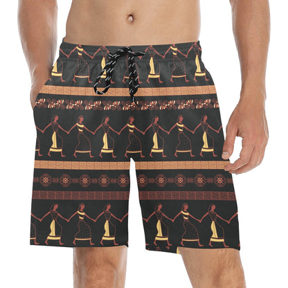 Ancient Greek Human Print Design LKS306 Men's Swim Trunks Beach Shorts