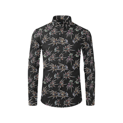 Tarantula Print Design LKS402 Men's Long Sleeve Dress Shirt