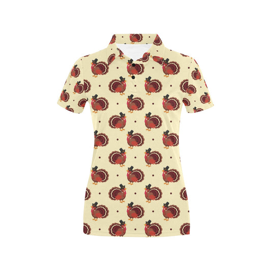 Thanksgiving Print Design LKS3010 Women's Polo Shirt