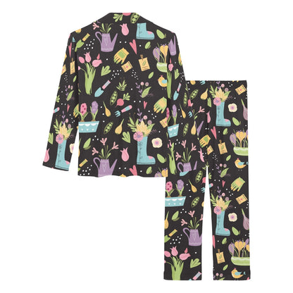 Gardening Pattern Print Design G03 Women's Long Pajama Set