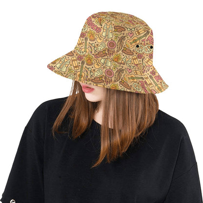 Hippie Print Design LKS305 Unisex Bucket Hat