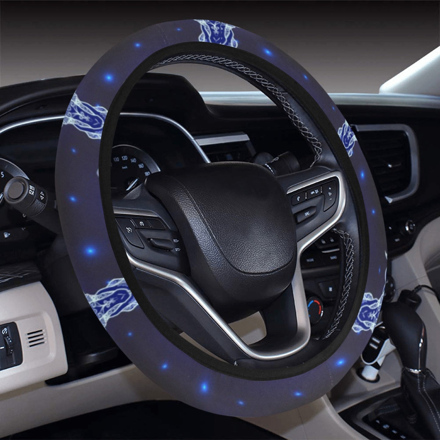 Goat Print Design LKS401 Steering Wheel Cover with Elastic Edge