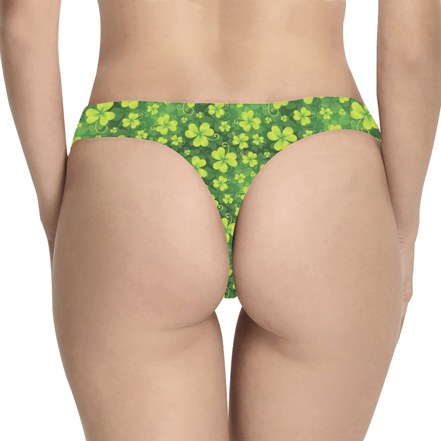 Shamrock Clover Print Women's Thongs