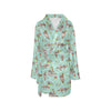 Sloth Print Design LKS305 Women's Fleece Robe