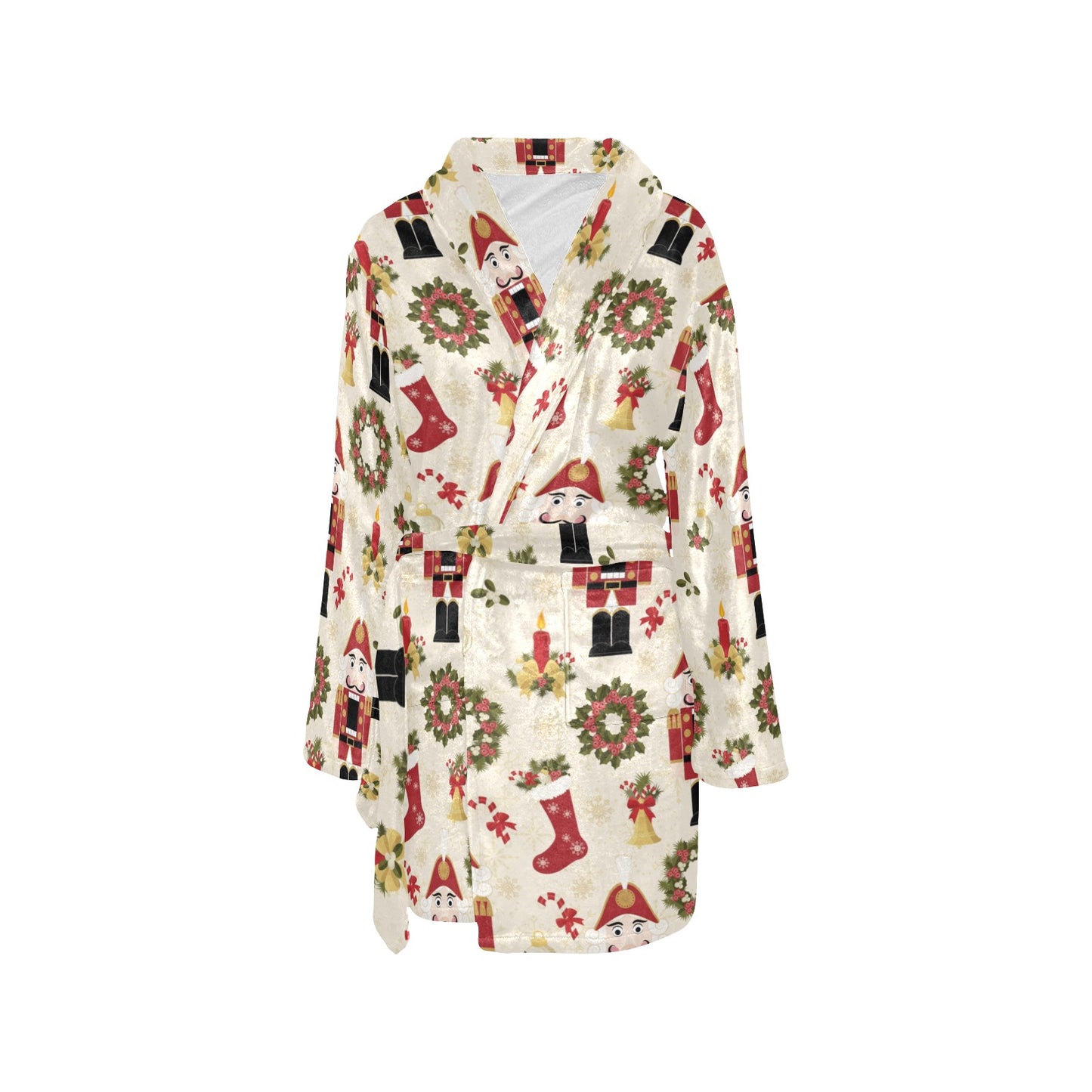 Nutcracker Pattern Print Design A01 Women's Fleece Robe