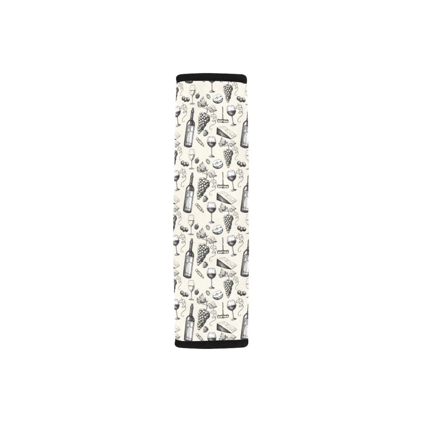 Wine Themed Print Design LKS306 Car Seat Belt Cover