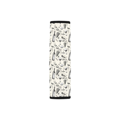Wine Themed Print Design LKS306 Car Seat Belt Cover